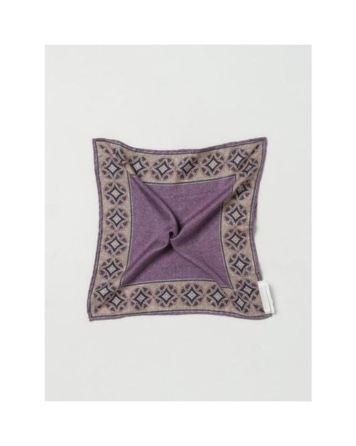 Brunello Cucinelli Purple Patterned Pocket Square, Brand (Us for men