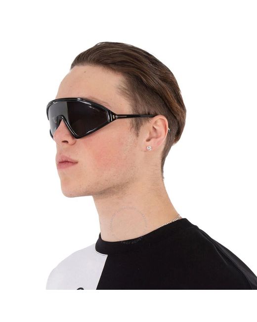 Tom Ford Black Lorna Smoke Mirror Shield Sunglasses Ft1121 01c 00 for men