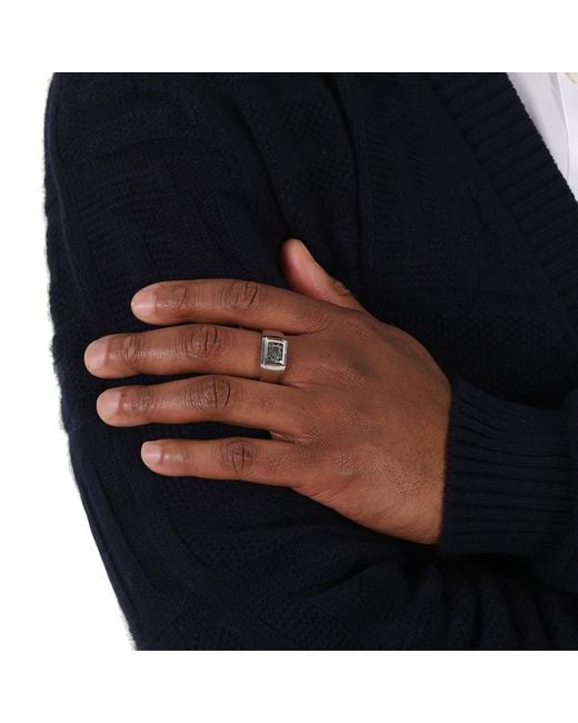 Amour White 1/10 Ct Tw Square Diamond Ring for men