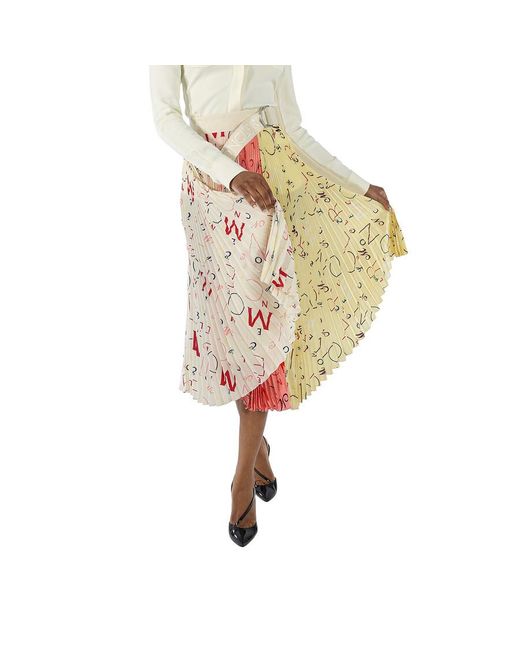 Moncler Multicolor 1952 Asymmetric Pleated Skirt
