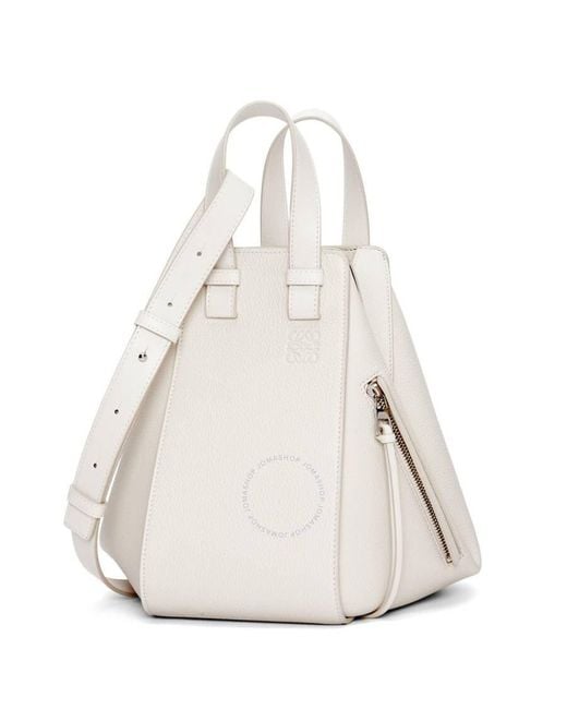 Loewe White Small Hammock Calfskin Bag