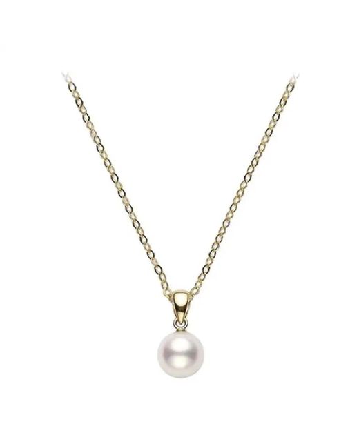 Mikimoto Metallic Akoya Cultured Pearl 8-8.5mm Aa Grade Pendent