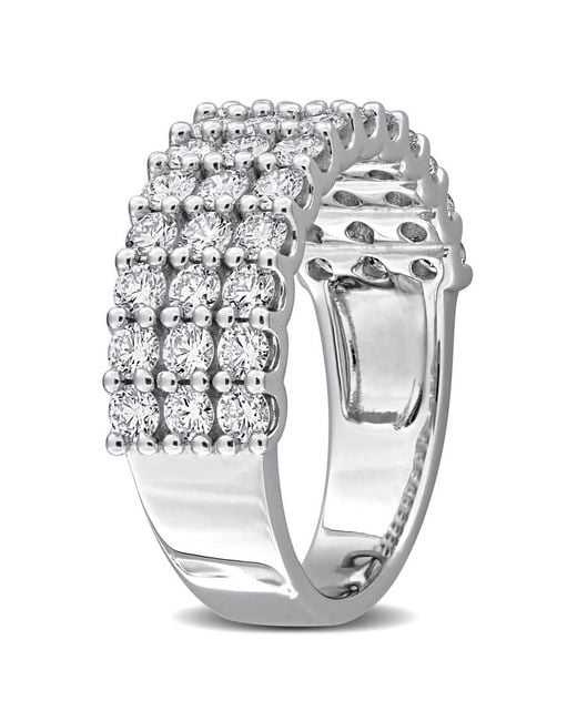Created Forever Metallic 1 3/4Ct Tw Lab Grown Diamond Triple Row Ring for men