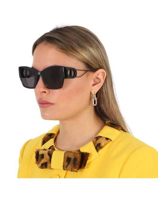 Dior Black Grey Butterfly Sunglasses 30 Montaigne S2u Cd40035u 01a 60