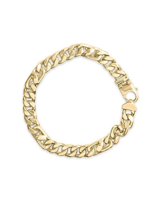Haus of Brilliance Metallic 10k Gold 1.00 Cttw Diamond Miami Cuban Link Bracelet for men