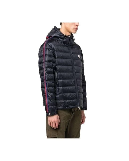 Moncler Blue Agout Hooded Puffer Jacket for men