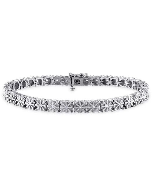 Amour Metallic 1/2 Ct Tw Diamond Tennis Bracelet for men