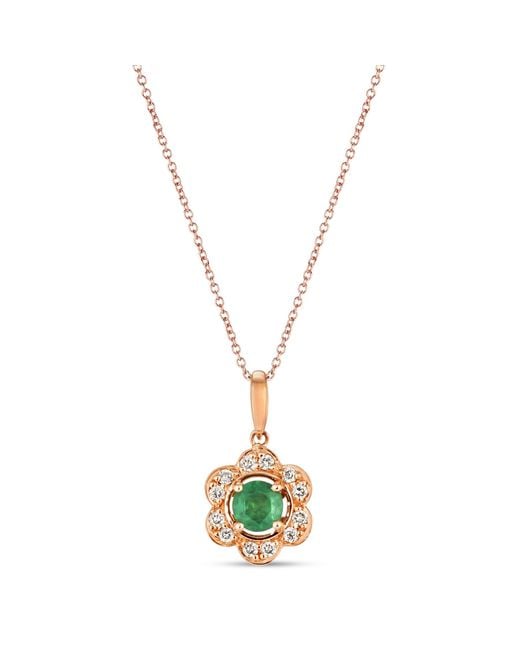 Le Vian Metallic Costa Smeralda Emeralds Pendant Set