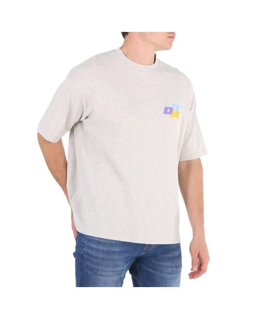 Drole de Monsieur White Ddm Logo Print Cotton Le T-shirt for men