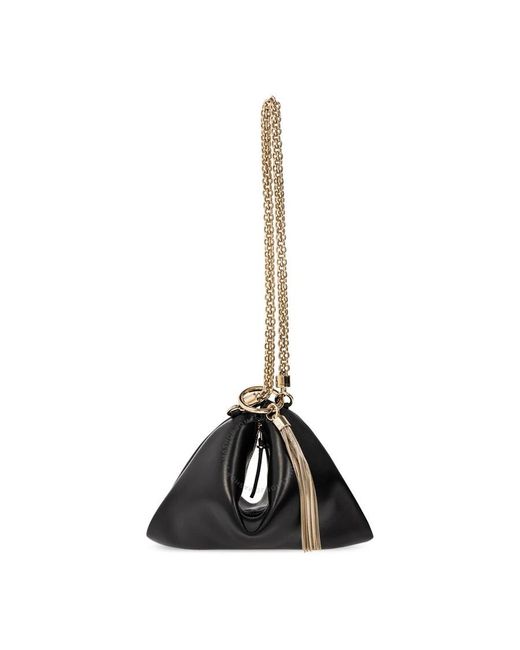 ショルダーバッグ・ポシェット JIMMY CHOO 'Callie' handbag Black CALLIEBEN Callie | Black Velvet Clutch Bag | JIMMY CHOO