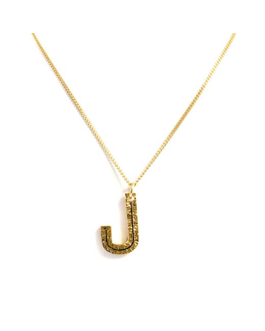 Burberry Metallic Alphabet J Charm Gold-plated Necklace
