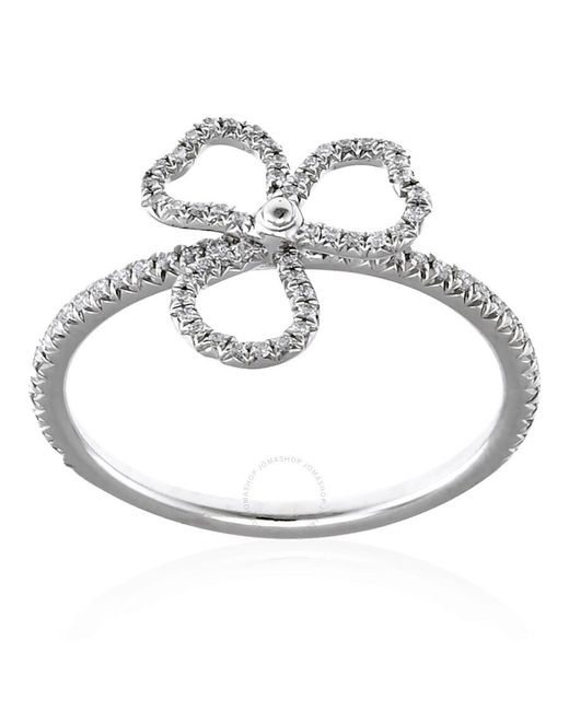 Tiffany & Co White & Co. Paper Flowers Diamond Open Flower Ring