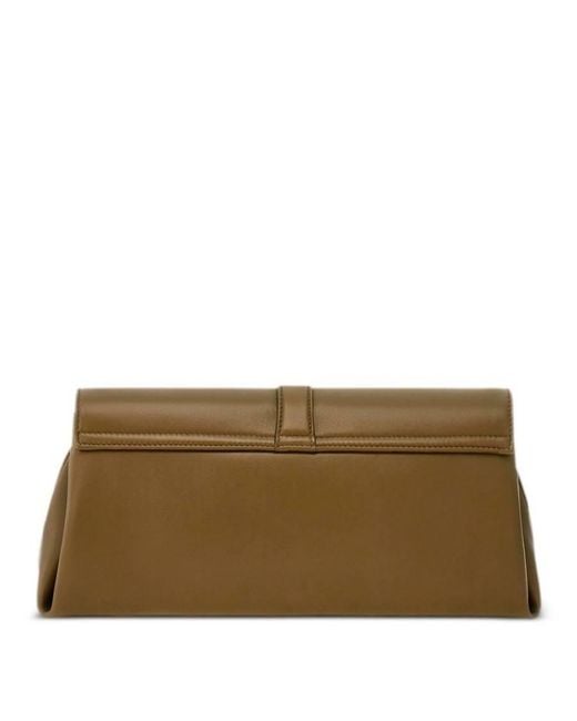 Ferragamo Natural Front Flap Chain-Link Shoulder Bag