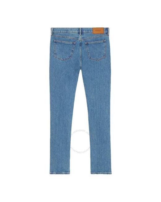 Burberry Blue Harloe Straight Hem Mid Rise Jeans, Waist for men