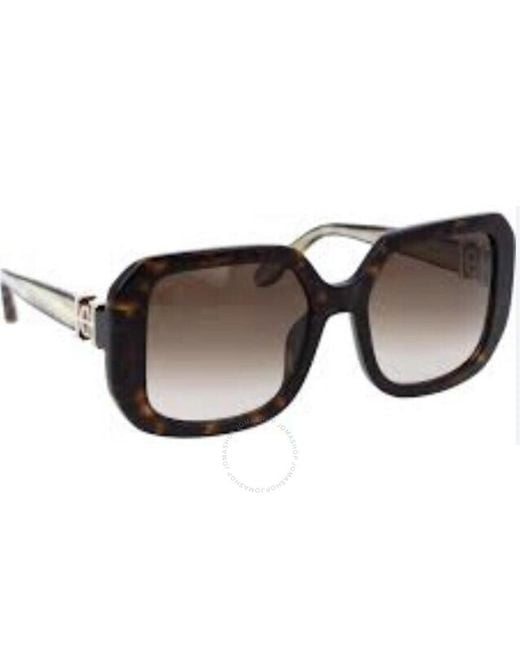 Carolina Herrera Brown Gradient Rectangular Sunglasses Shn619m 0722 53