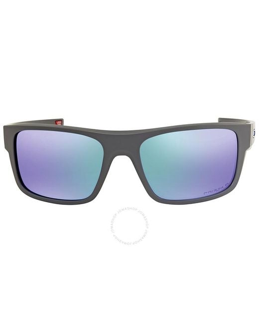 Oakley Blue Drop Point Polarized Prizm Sapphire Wrap Sunglasses Oo9367 936706 60 for men