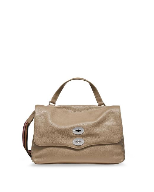 Zanellato Metallic Postina M Leather Crossbody Bag With Double Shoulder Strap