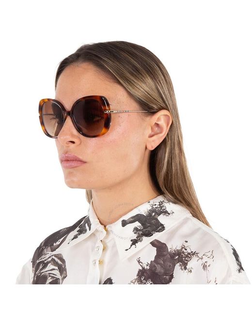 Burberry Brown Eugenie Gradient Butterfly Sunglasses Be4374 331613 55