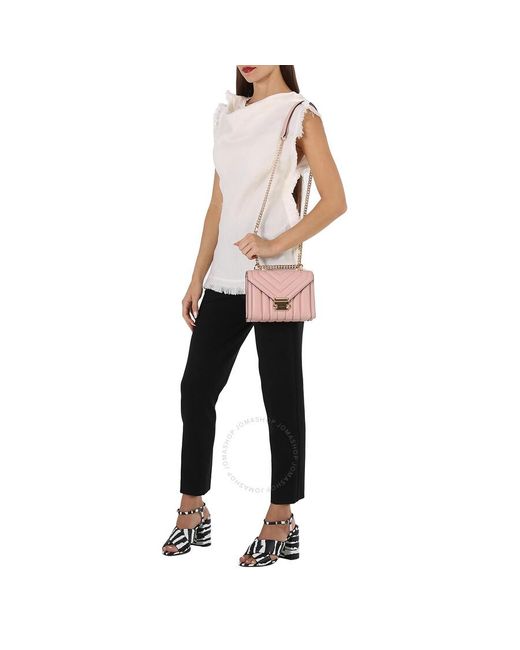 Michael Kors Pink Whitney Quilted Shoulder Bag