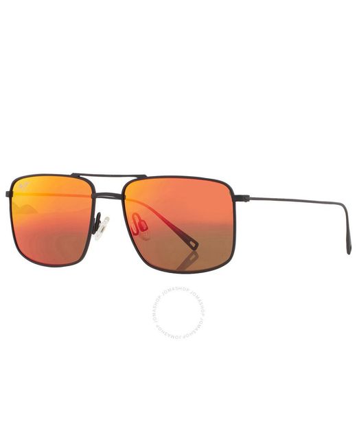 Maui Jim Brown Aeko Hawaii Lava Navigator Sunglasses Rm886-02 55 for men