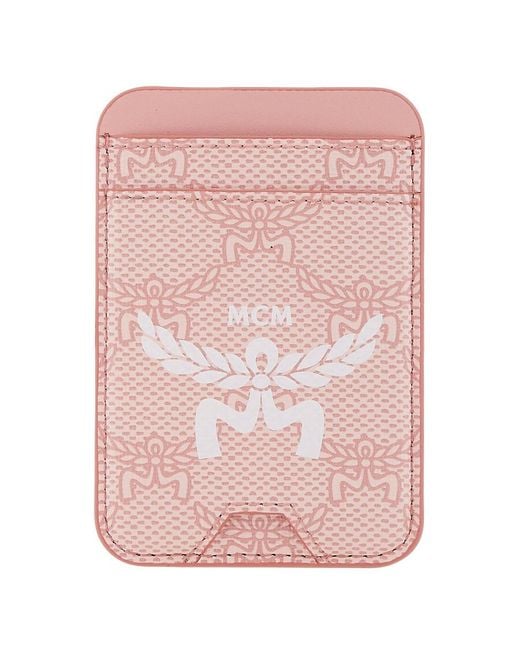 MCM Pink Lauretos Himmel N/S Card Case