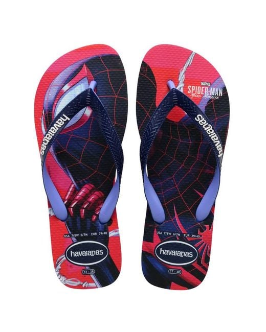 Havaianas Blue Marvel Top Flip Flops, Brand Size 43/44 Us for men
