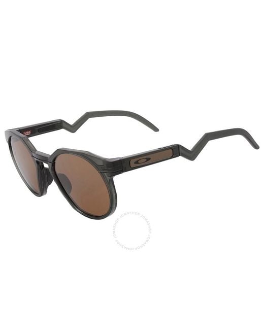 Oakley Brown Hstn Prizm Tungsten Polarized Round Sunglasses Oo9242 924203 52 for men