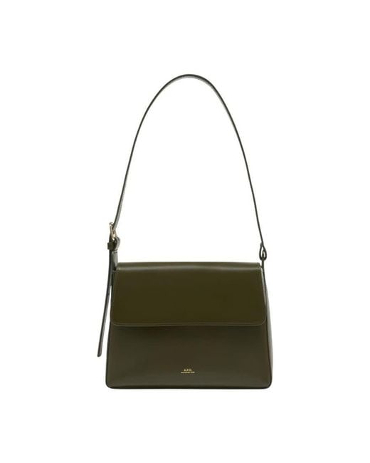 A.P.C. Green Virginie Shoulder Bag Khaki