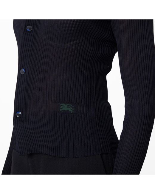 Burberry Blue Rib Knit Shirt
