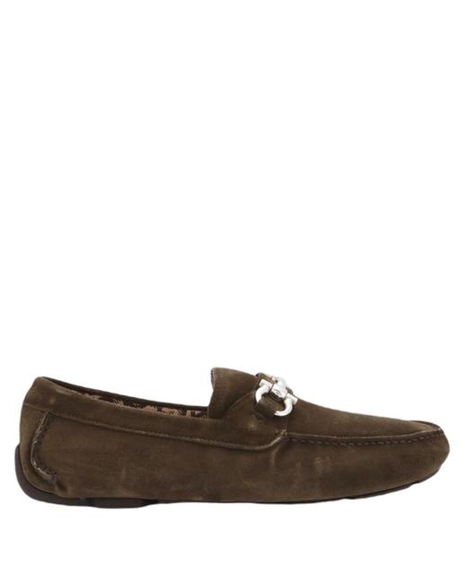Ferragamo Brown Loafers, Us for men