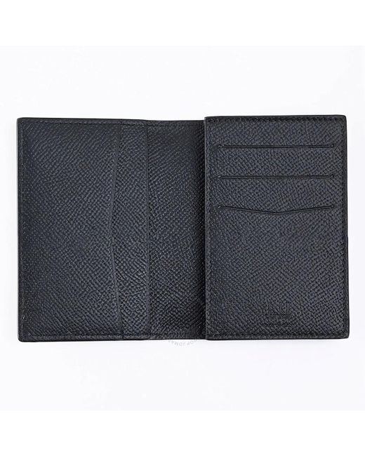 Dunhill Black Cadogan Leather Business Card Case for men