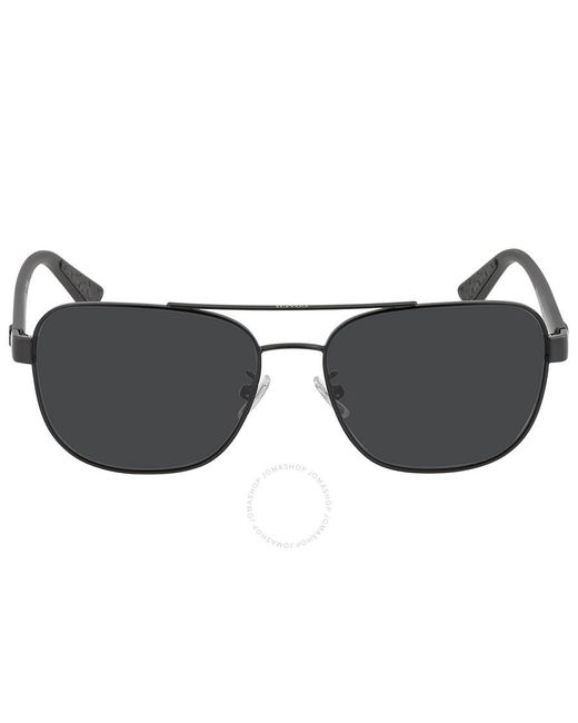 COACH Gray Dark Pilot Sunglasses Hc7122 938081 58 for men