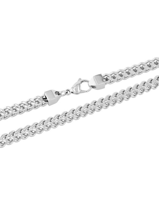 Robert Alton Metallic High Polish Franco Chain Necklace for men