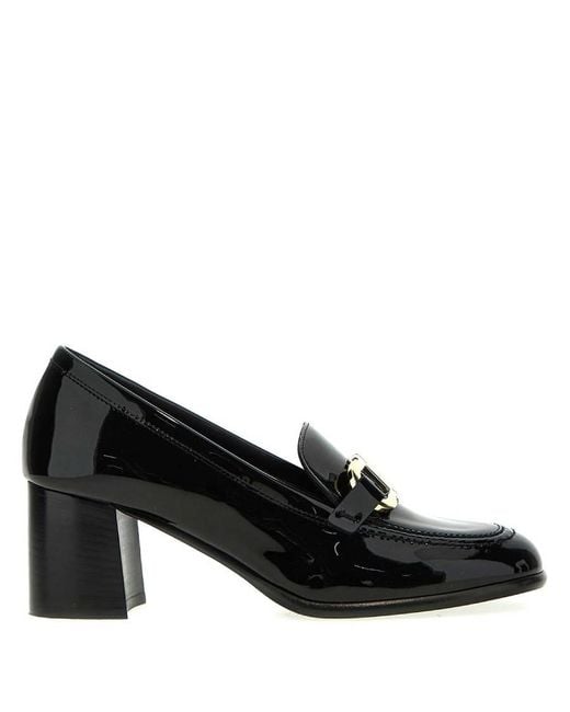 Ferragamo Black Ferragamo Marlena Gancini Ornament Heeled Loafers