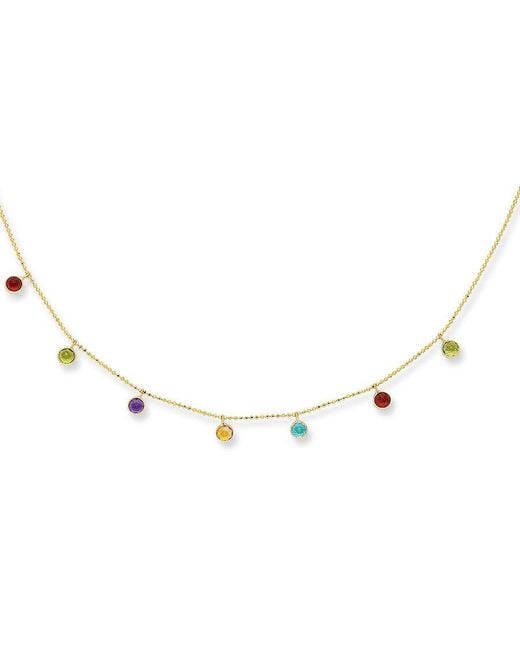Tresorra Metallic 14K Multi Gemstone Necklace
