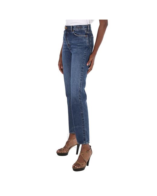 Chloé Blue Semeru Slim Cotton Denim Jeans