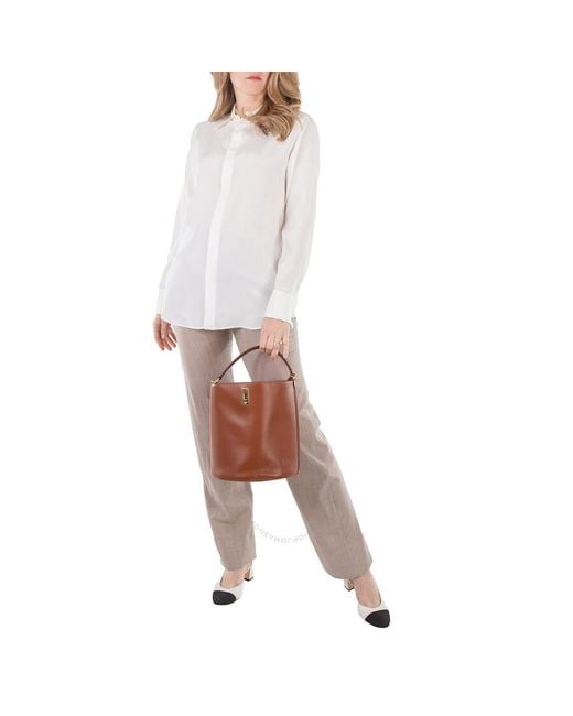 Céline Brown Smooth Calfskin Bucket 16 Bag