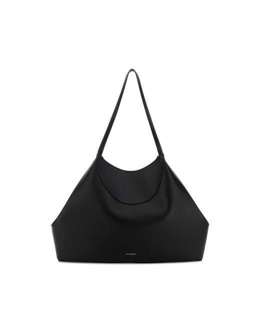 Givenchy Black Leather Medium Facet Shopping Bag
