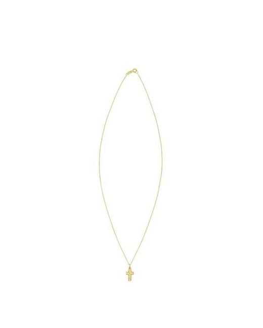 Tresorra Metallic 14K Diamond-Cut Cross Necklace