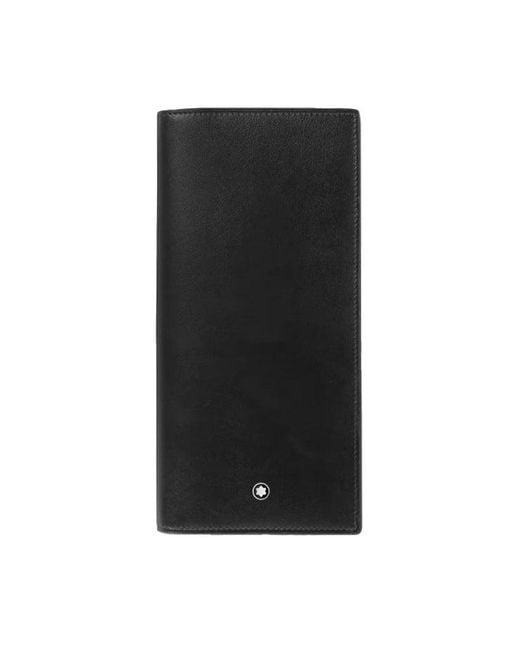 Montblanc Black Meisterstuck Wallet 14Cc With Zipped Pocket for men