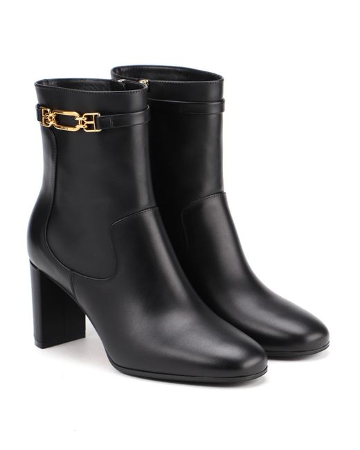Bally Black Darcie Didi 75 Leather Boots, Brand Size 37 Us