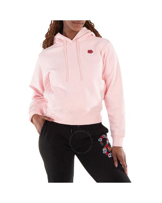 KENZO Pink Drawstring Hood Long Sleeve Sweater