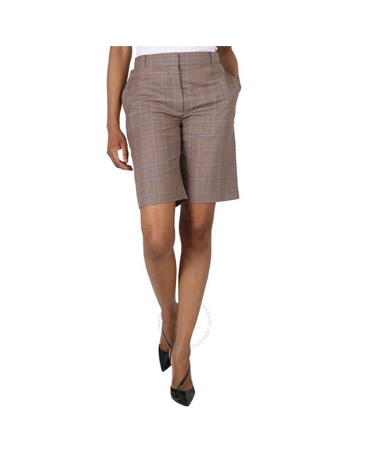 Burberry Gray Birch Mae Prince Of Wales Check Shorts