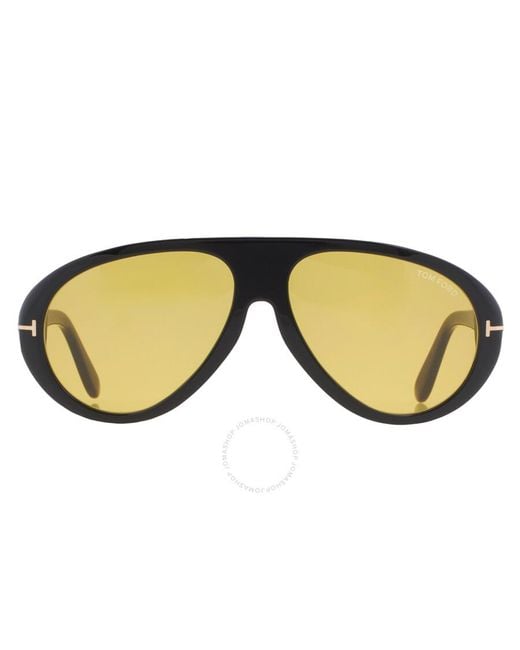 Tom Ford Brown Camillo Amber Pilot Sunglasses Ft0988 01e 60 for men