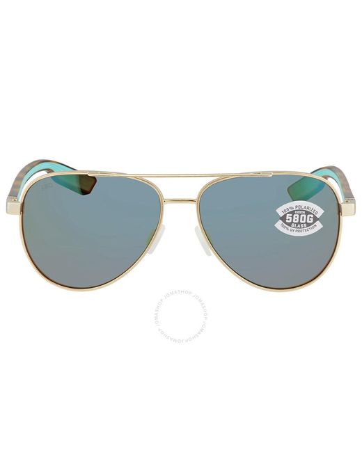 Costa Del Mar Blue Cta Del Mar i Green Mirror Polarized Glass Unisex Sunglasses  287 Ogmglp 57