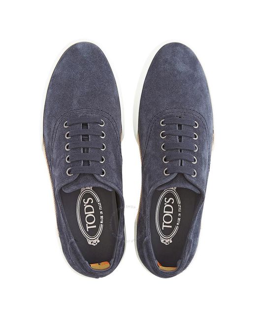 Tod's Blue Night Allacciato Gomma Lace-up Sneakers for men