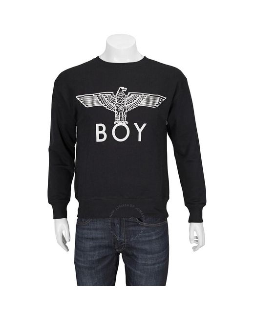 BOY London Black / White Long Sleeve Boy Eagle Sweatshirt for men