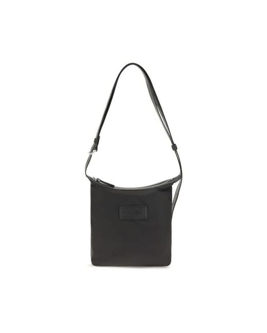 MM6 by Maison Margiela Black Numeric Vertical Shoulder Bag for men
