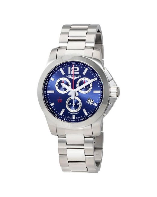 Longines Conquest Chronograph Blue Dial 