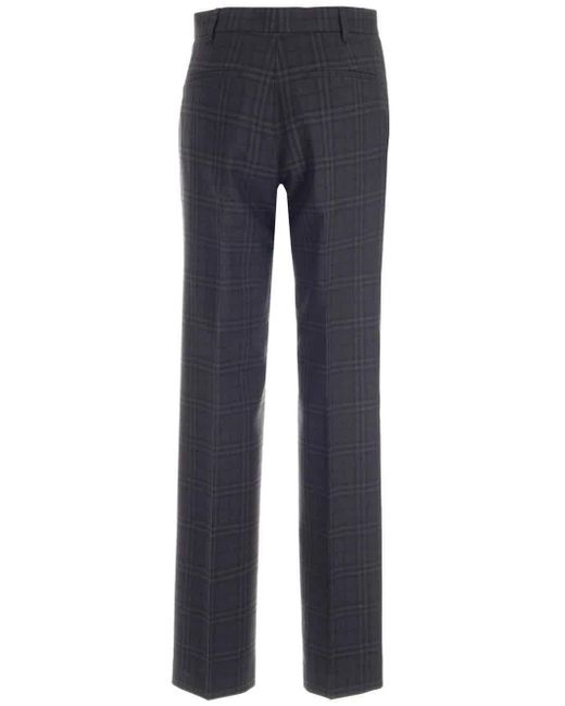 Burberry Blue Dark Charcoal Check Lottie Tailored Trousers